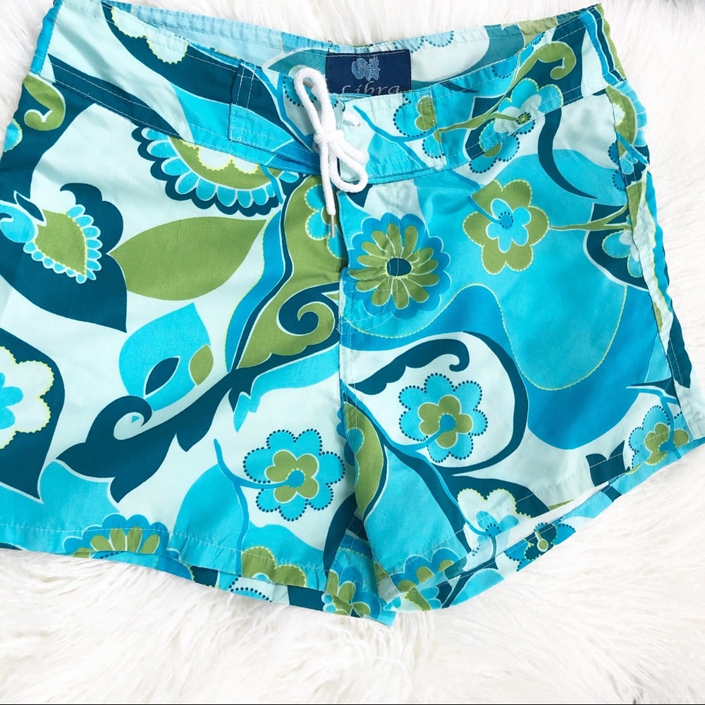 Libra Floral Board Swim Shorts Size 7
